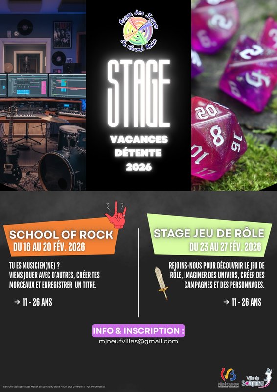 Stages,cours School Rock (congés détente )