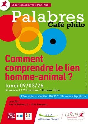 Conférences Café-philo Comment comprendre lien homme-animal ?