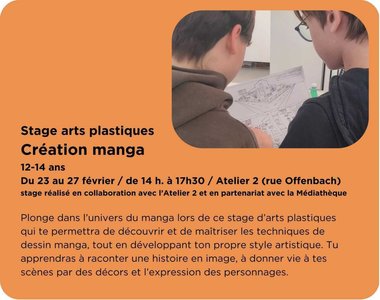 Stages,cours Stage Création mangas avec l OMJC