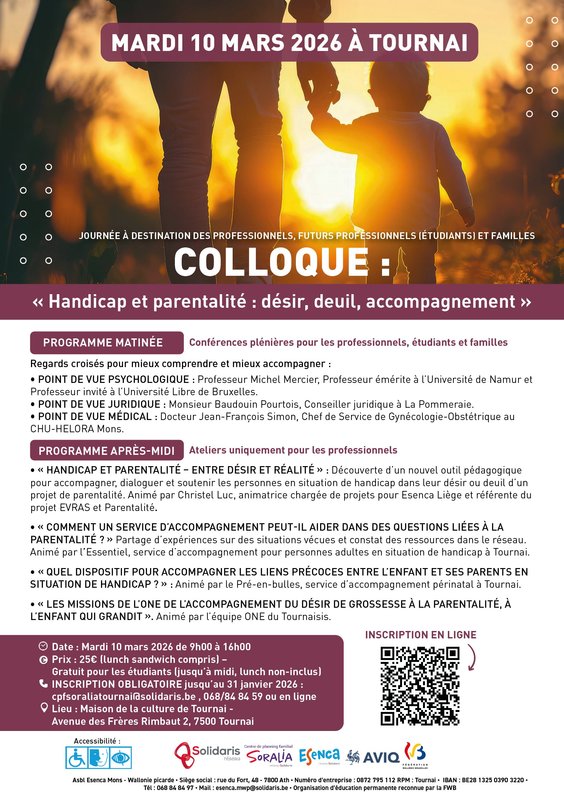 Conférences Colloque  Handicap parentalité : désir, deuil accompagnement 