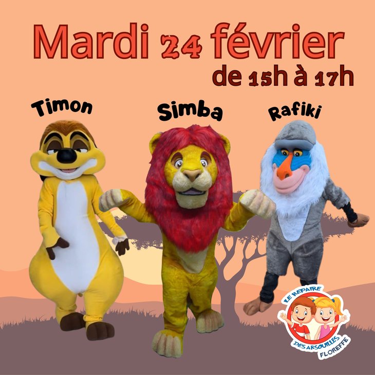 Loisirs C est fête Repaire avec personnages préférés pendant congés