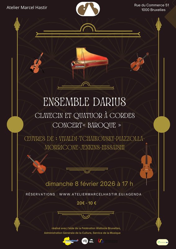 Concerts Ensemble Darius : clavecin quatuor cordes concert baroque »