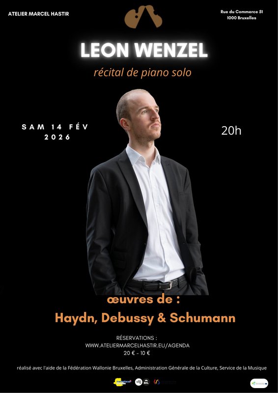 Concerts Leon Wenzel : récital piano solo Oeuvres Haydn, Debussy Schumann