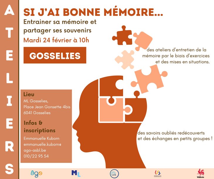 Conférences Atelier - j ai bonne mémoire...
