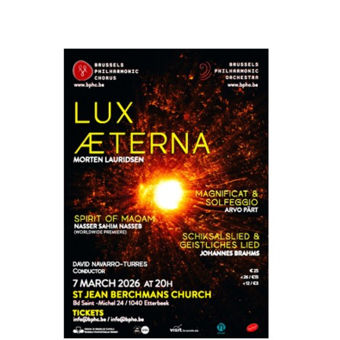 Concerts Lux Aeterna - Arvo Part - Brahms Schicksalslied
