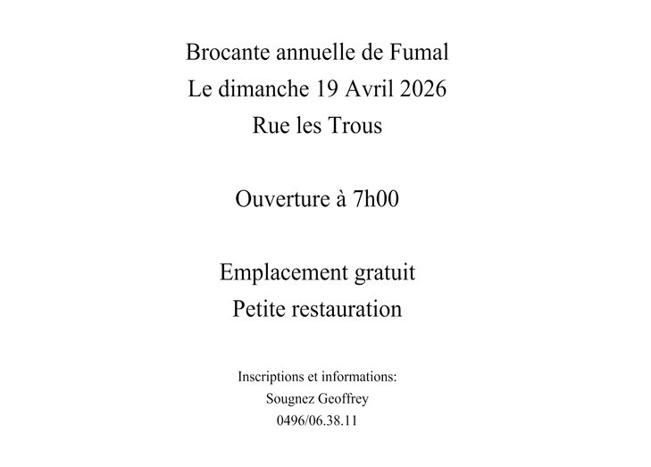  Brocante annuelle Fumal