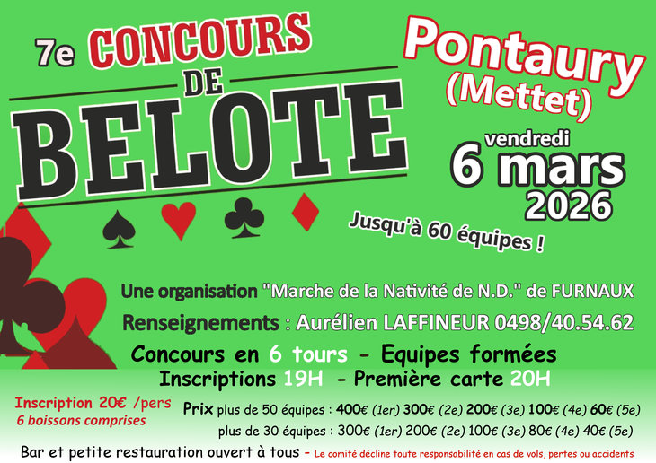 Loisirs 7e Concours Belote