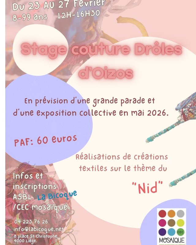 Stages,cours Stage Couture