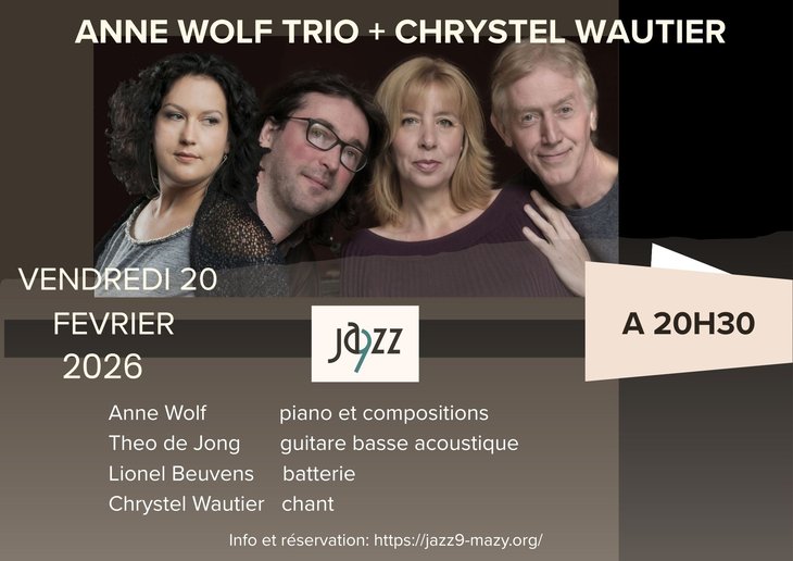 Concerts Concert : Anne Wolf trio + Chrystel Wautier