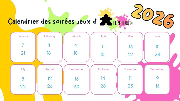 Loisirs Soirée Jeux mercredis/mois )