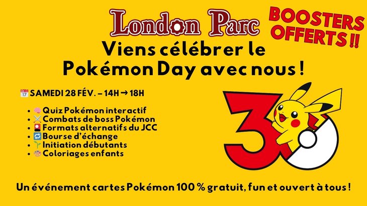Loisirs Pokémon – Journée Pokémon London Parc