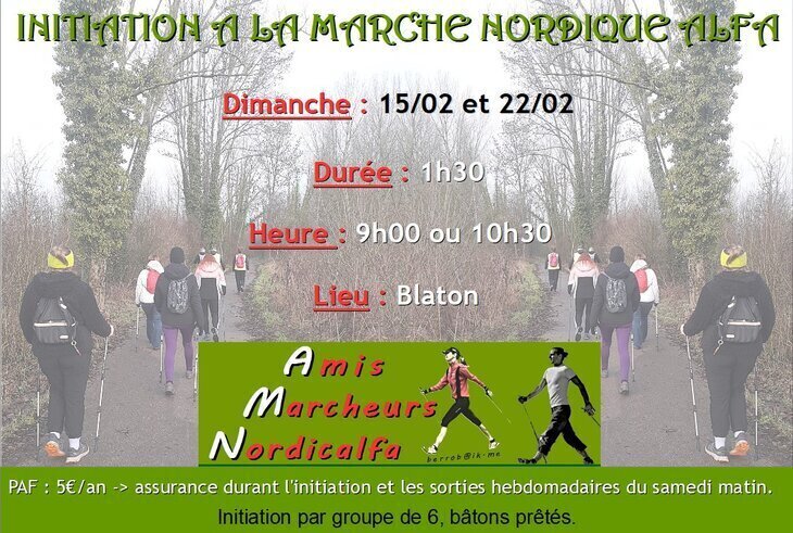 Stages,cours Initiation la marche nordique  alfa