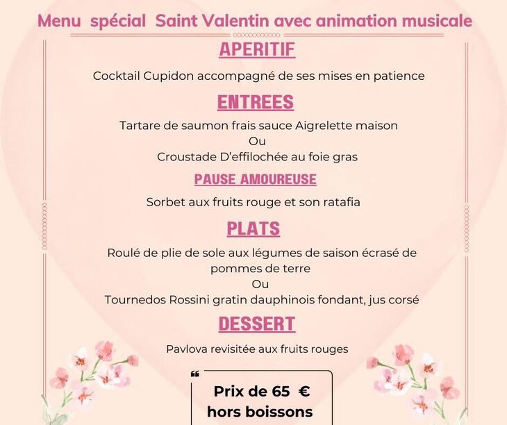 Soirées Soirée Saint-Valentin
