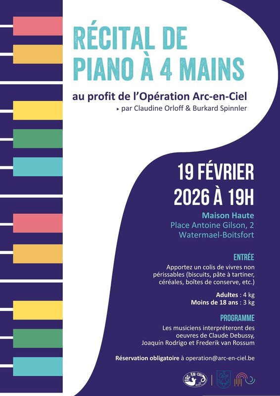 Concerts Récital piano 4 mains, profit l Opération Arc-en-Ciel