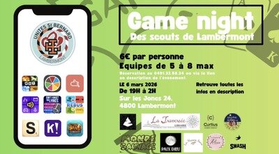 Loisirs Soirée jeux Scouts Lambermont