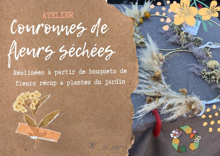 Stages,cours Atelier couronne fleurs séchées