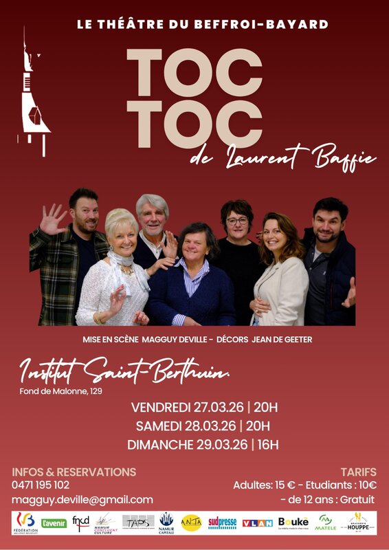 Spectacles  Toc-Toc  le théâtre Beffroi Bayard