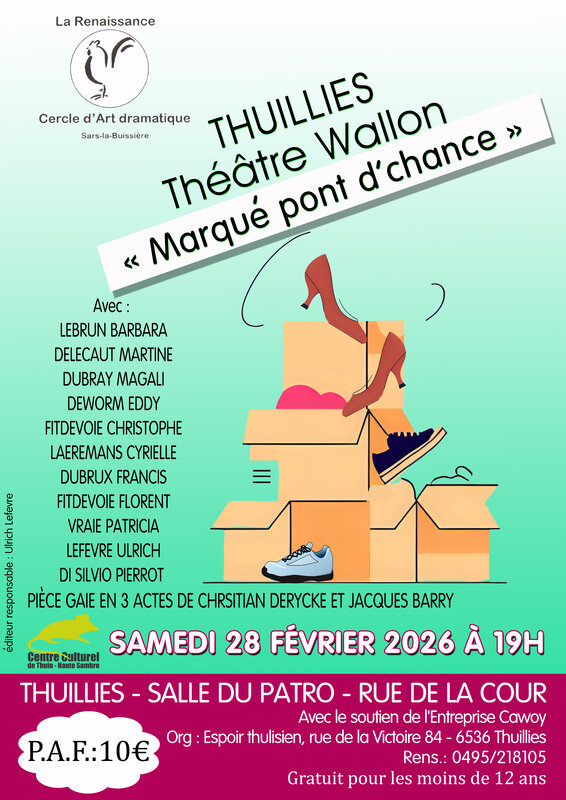 Spectacles Théâtre Wallon