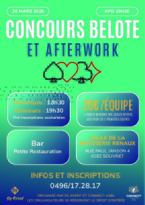 Loisirs Concours Belote Afterwork