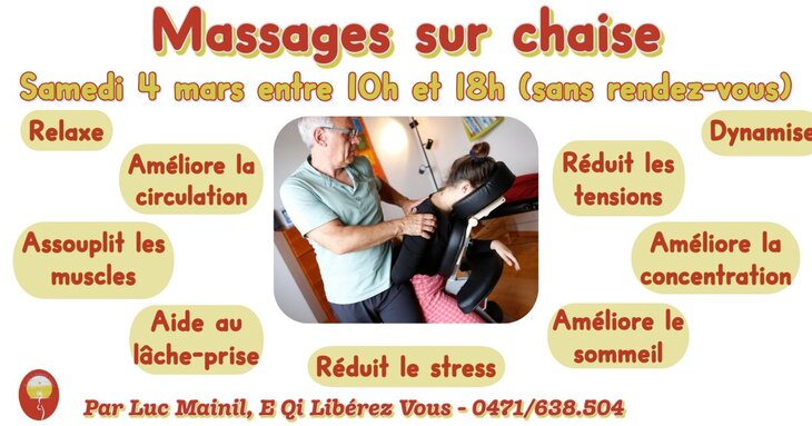 Stages,cours Massage Amma assis (sur chaise)