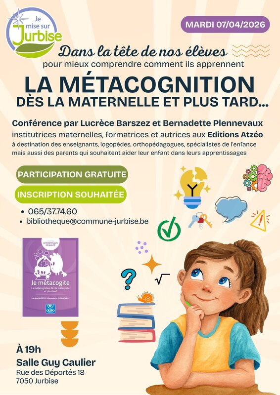 Conférences Conférence métacognition dès maternelle plus tard... 
