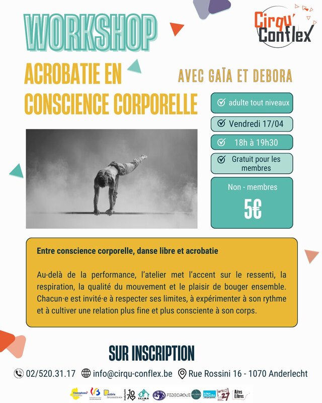 Stages,cours Workshop - Acrobatie conscience corporelle