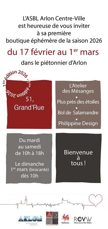 Loisirs Boutique éphémère dans centre-ville d Arlon