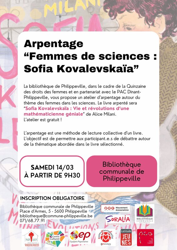 Stages,cours Arpentage la  Sofia Kovalevskaia 