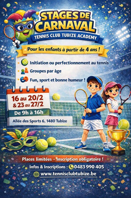 Stages,cours Stage carnaval tennis