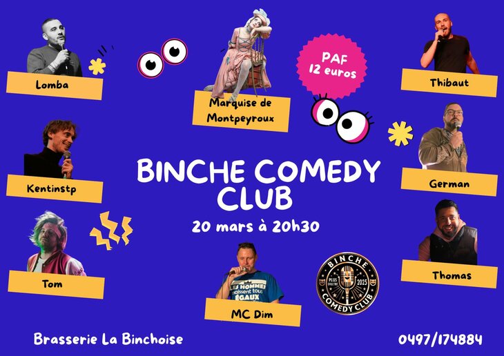 Spectacles Binche Comedy Club : Saison Plateau 3