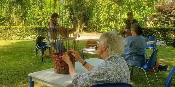 Stages,cours Formation Vannerie : Panier récolte arceaux