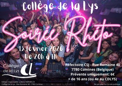 Soirées Soirée Rhéto Collège la Lys