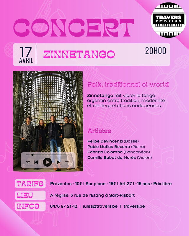 Concerts Concert : Zinnetango
