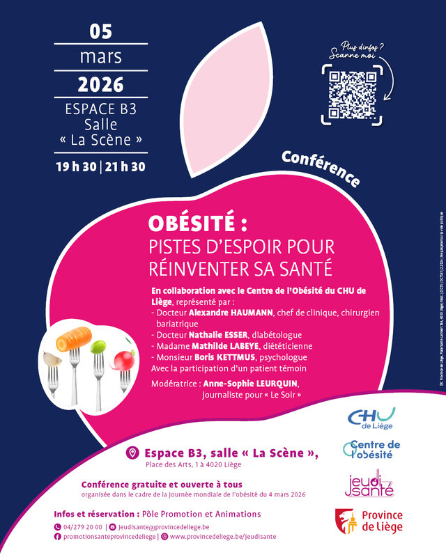 Conférences JeudiSanté :  Obésité : pistes d espoir pour réinventer santé 