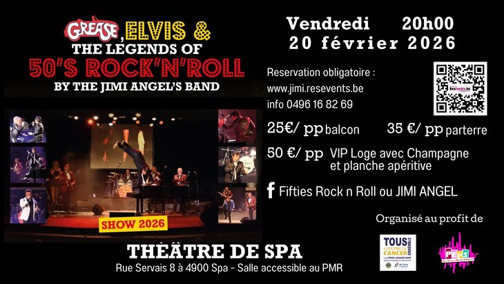 Concerts Grease, Elvis & légends 50 s Rock n Roll the Jimi Angel s band
