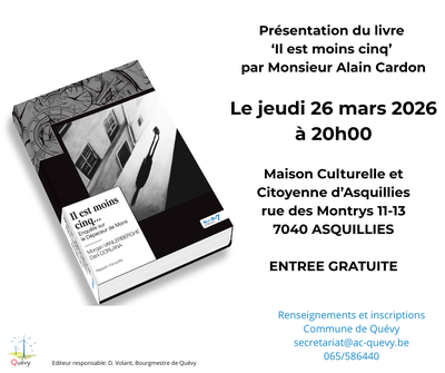 Conférences Présentation livre Il moins cinq »