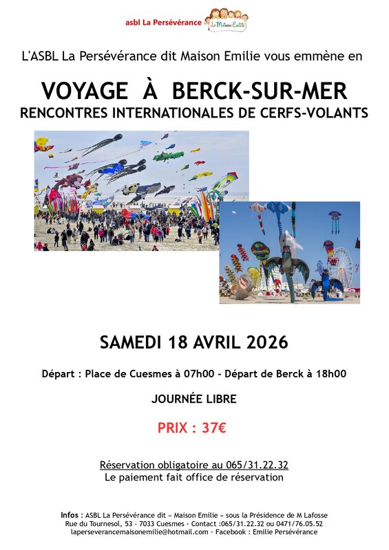 Excursions, séjours Voyage car Berck-Sur-Mer (Rencontres Internationales Cerfs-Volants)