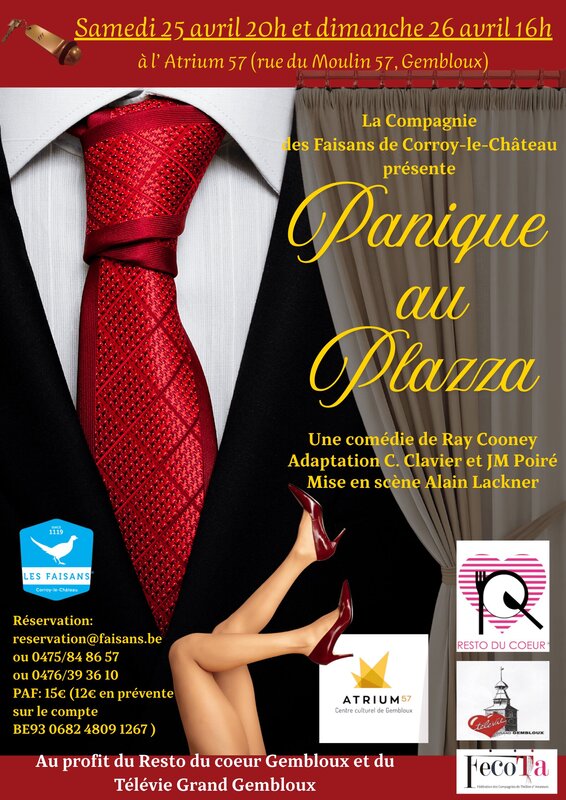 Spectacles Panique Plazza / Comédie Ray Cooney