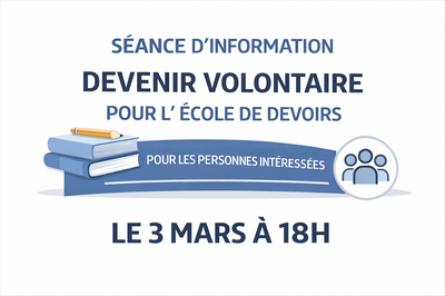 Conférences Séance d information - Volontaire École Devoirs