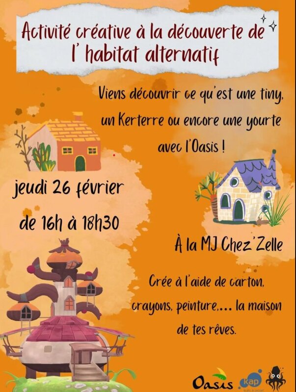 Conférences Activité créative la découverte l habitat Alternatif