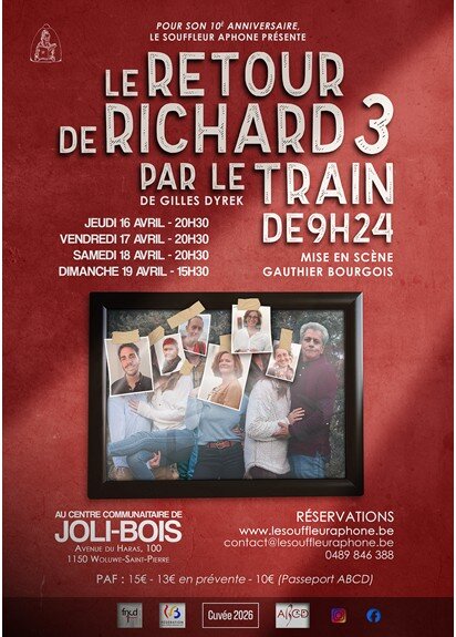 Spectacles Le retour Richard 3 le train 9H24