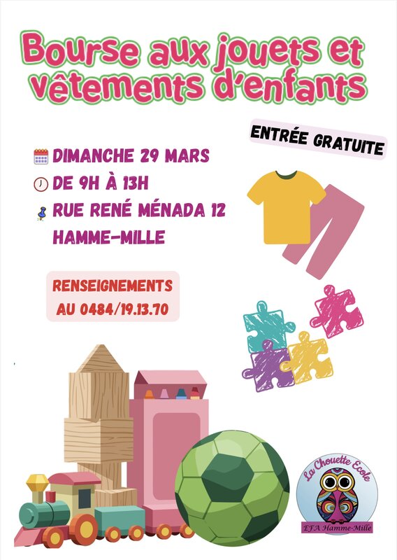 Loisirs Bourse jouets vêtements pour enfants