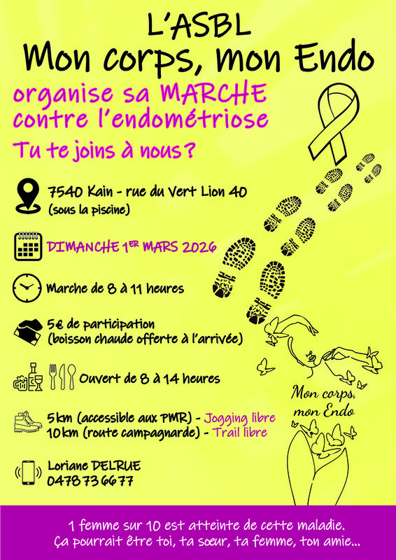 Loisirs Marche soutien contre l endométriose
