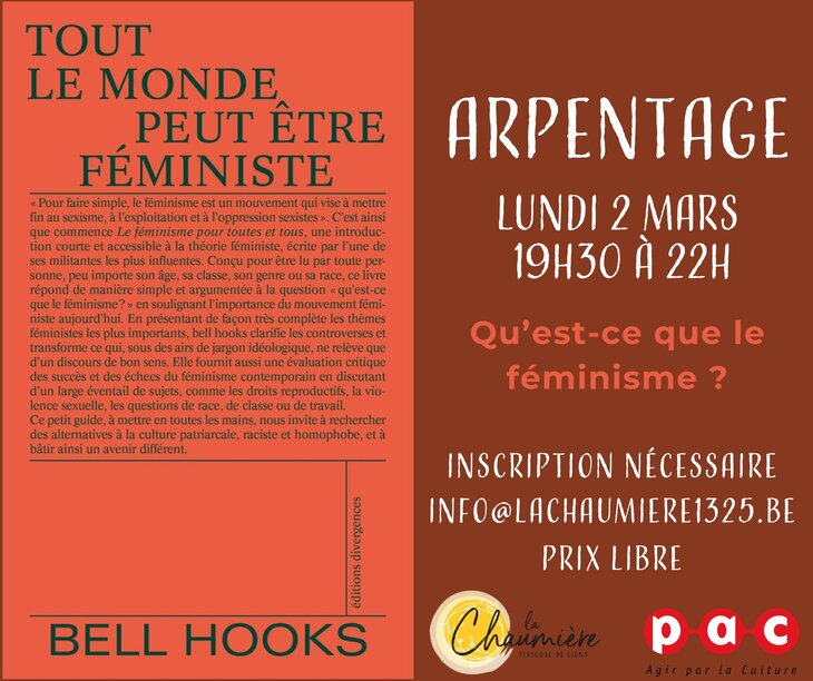 Conférences Arpentage livre  Tout monde peut être féministe 