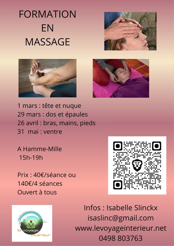 Stages,cours Formation massage la tête