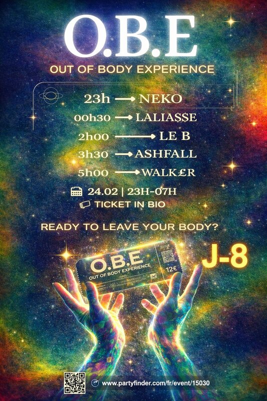 Soirées Out body expérience soirée techno trance hard techno groovy