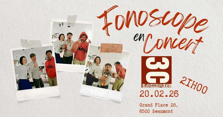 Concerts Fonoscope (rock folk) 3 Cordes