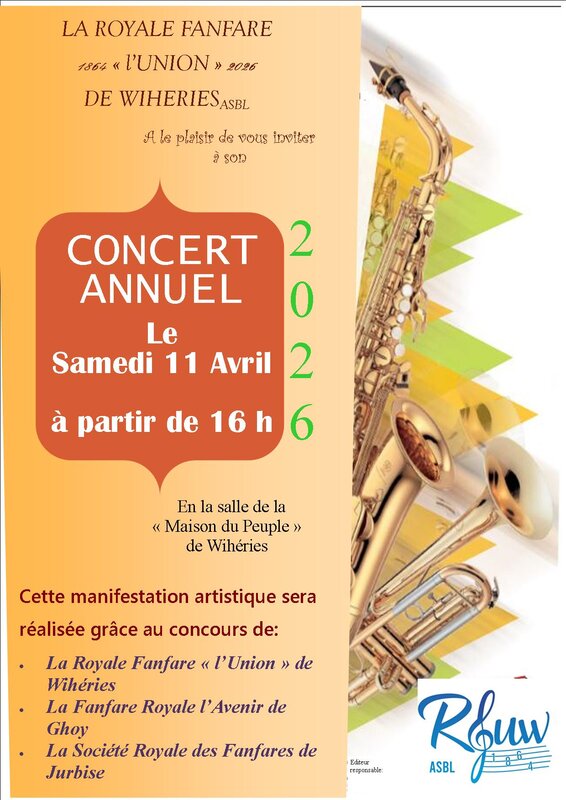 Concerts Concert annuel la Royale Fanfare  l Union  Wihéries