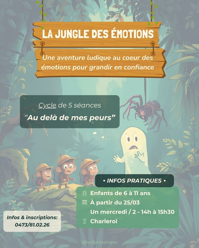Stages,cours La jungle émotions - cycle 1 la peur