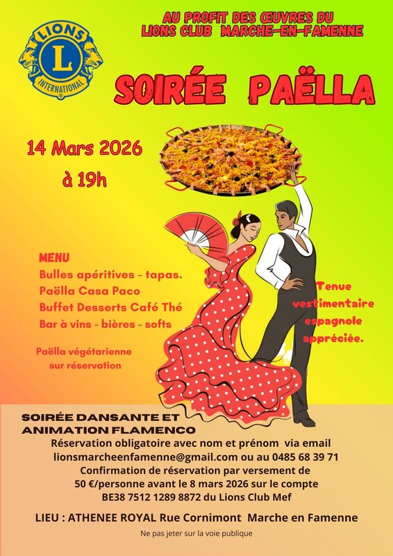 Soirées Soirée Paëlla